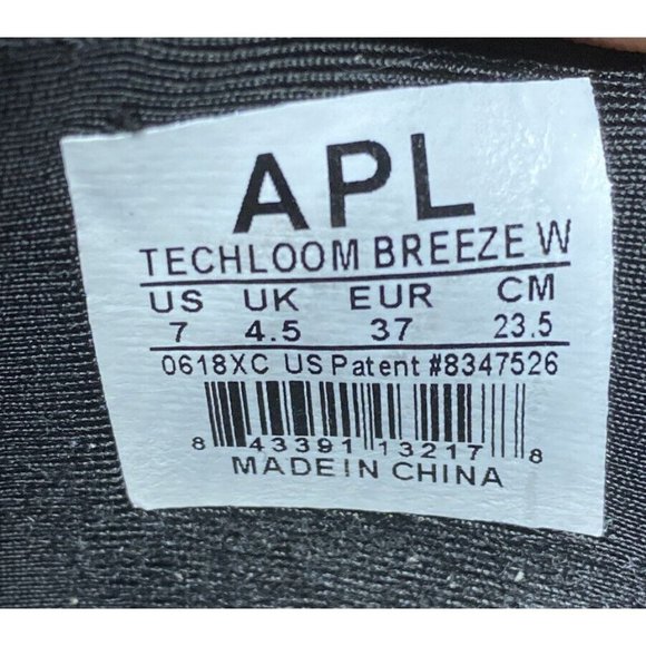 APL Athletic Propulsion Labs TechLoom Breeze Women's Size 7 Triple Black Shoes - Picture 8 of 9